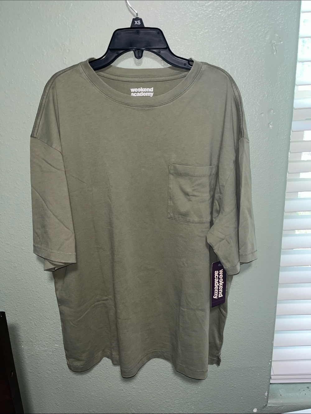 Weekend Academy Boys oversized Olive Short Sleeve Pocket Tee